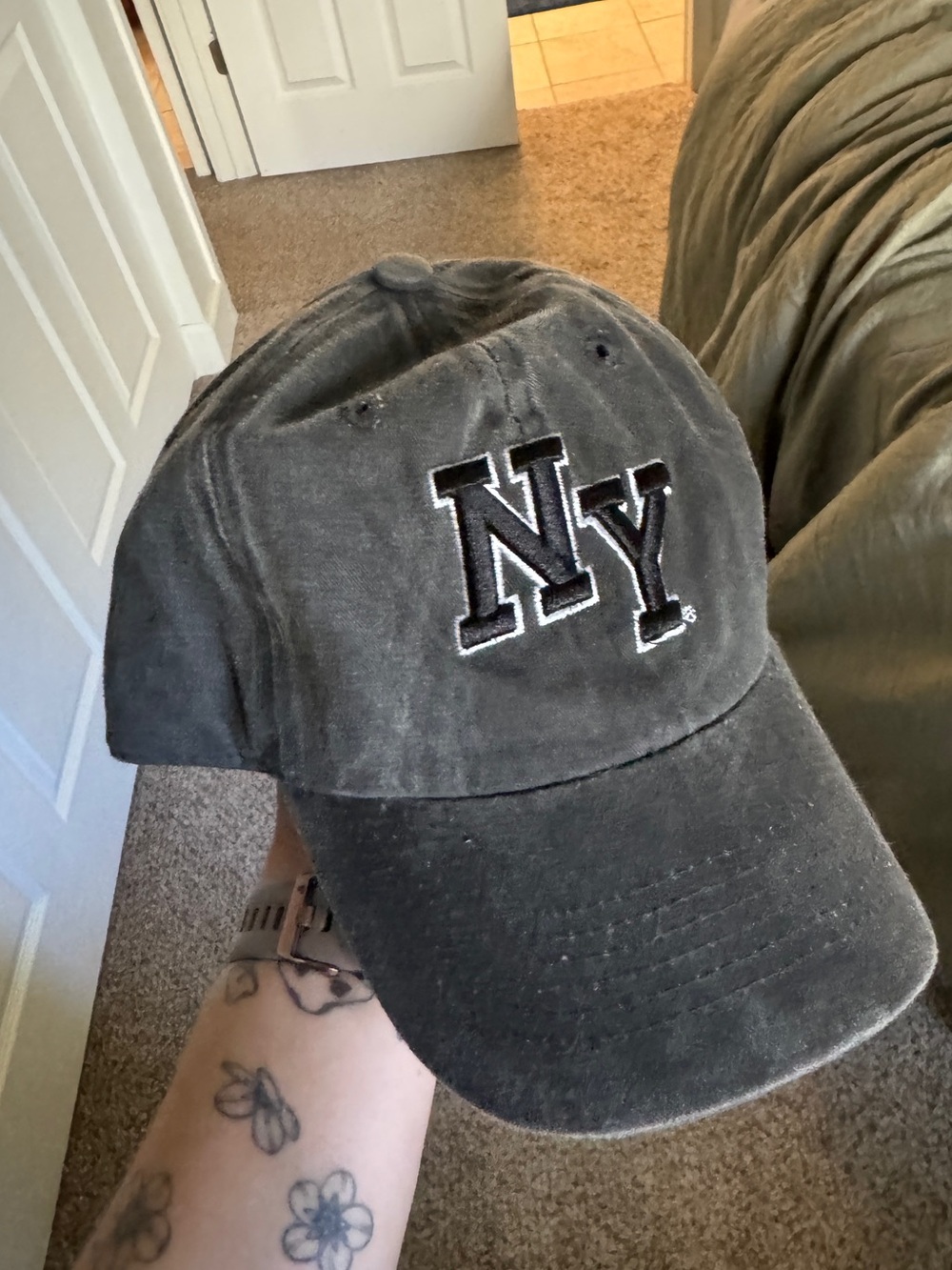 NYC 68 Black Adjustable Cotton Baseball Cap